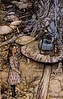 Arthur Rackham Famous Paintings - Alice in Wonderland The Rabbit Sends in a Little Bill